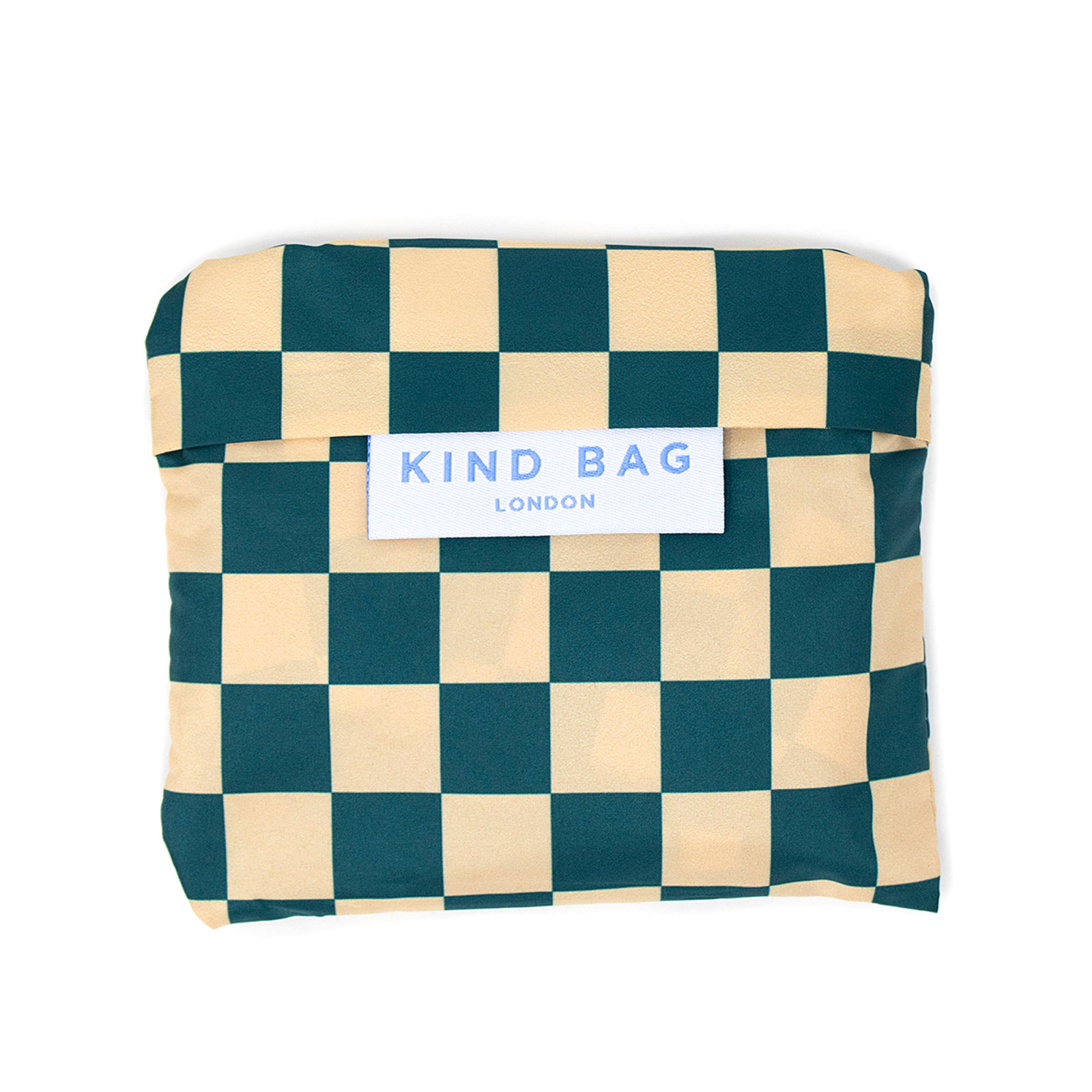 Medium Bag Checkerb. Teal & Beige  