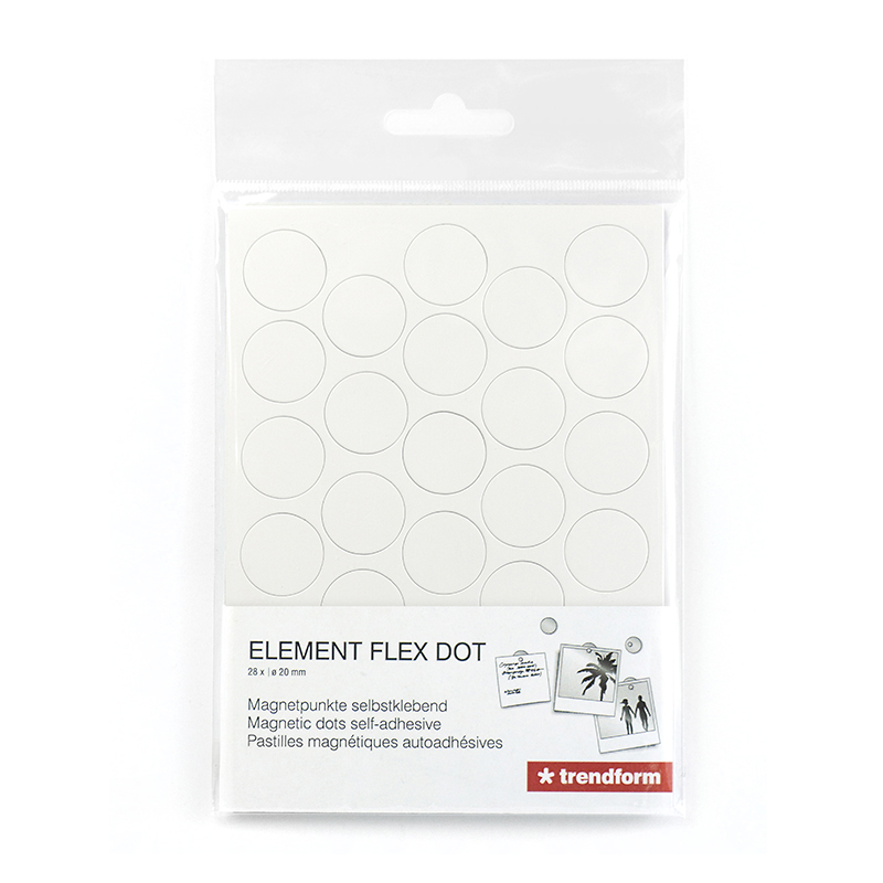 Pastilles magnétiques ELEMENT DOT FLEX blanc set de 28 pc.