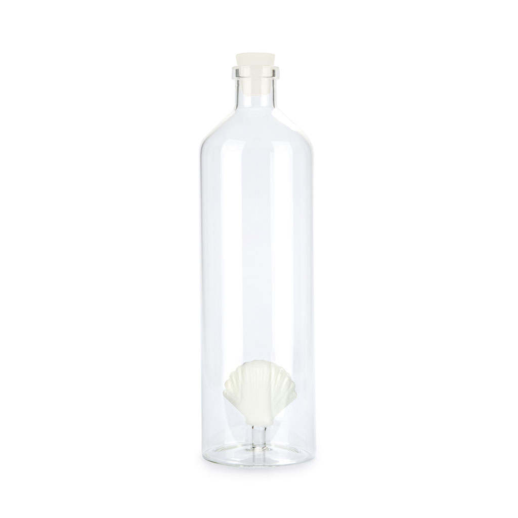 Glasflasche ATLANTIS SHELL 1.2 l weiss Borosilicate