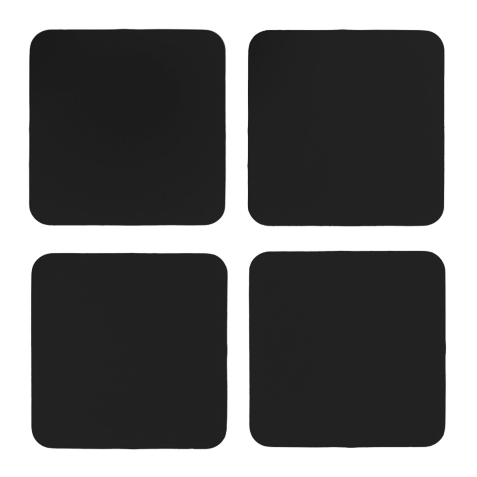 Ruca Square Coasters (x4) Black