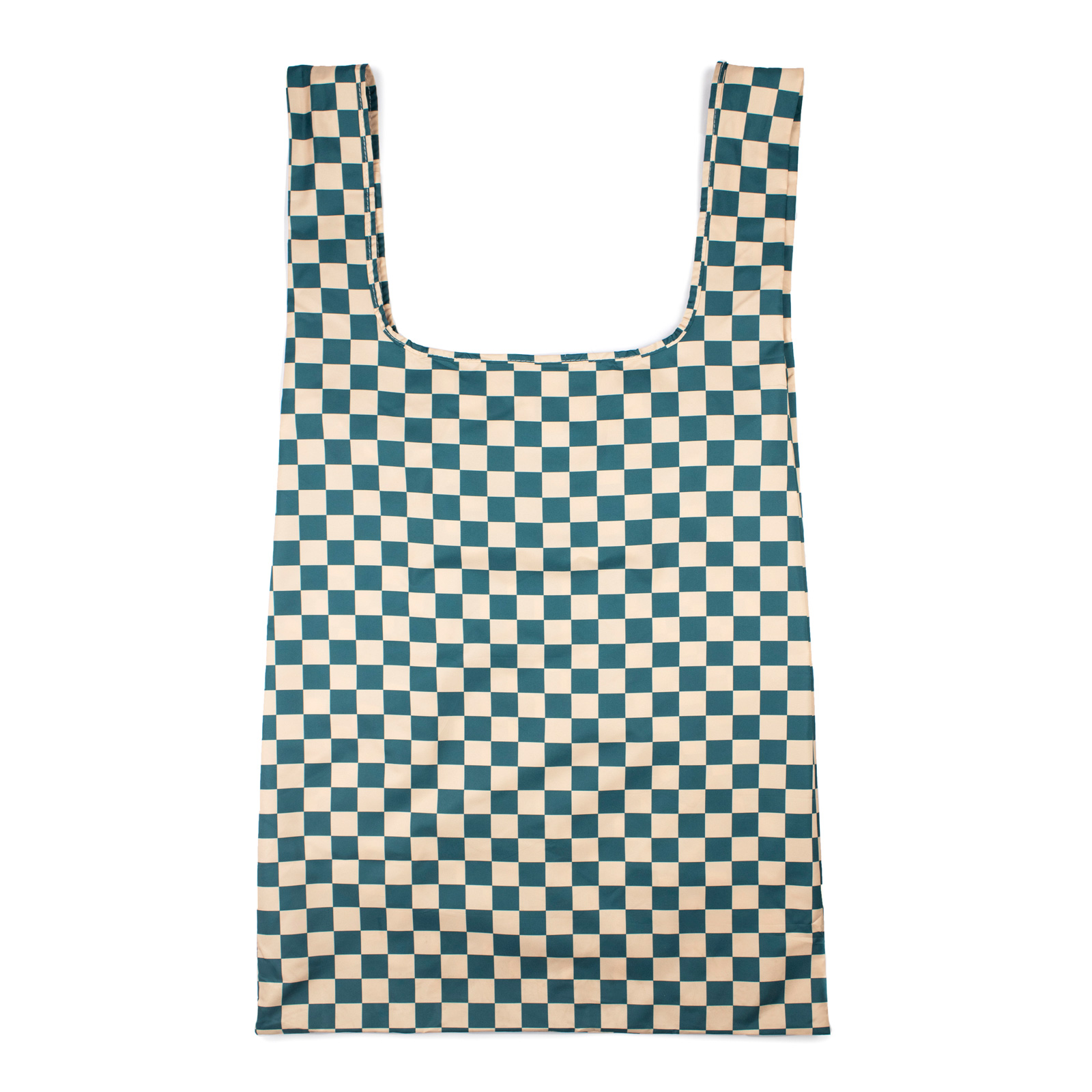XL Bag Checkerb. Teal & Beige 