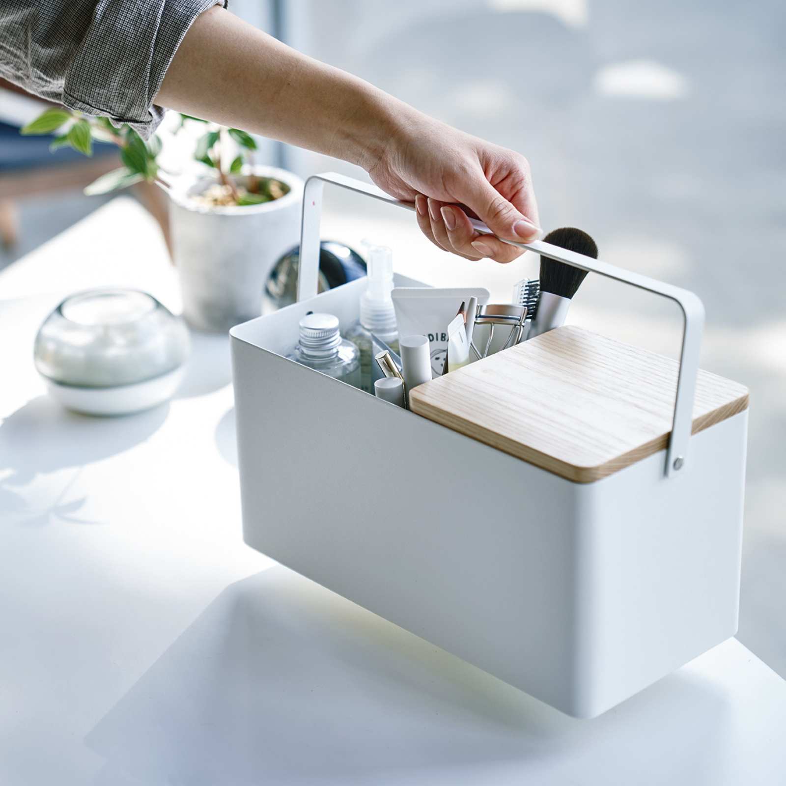 Boîte de rangement pour maquillage TOWER blanc