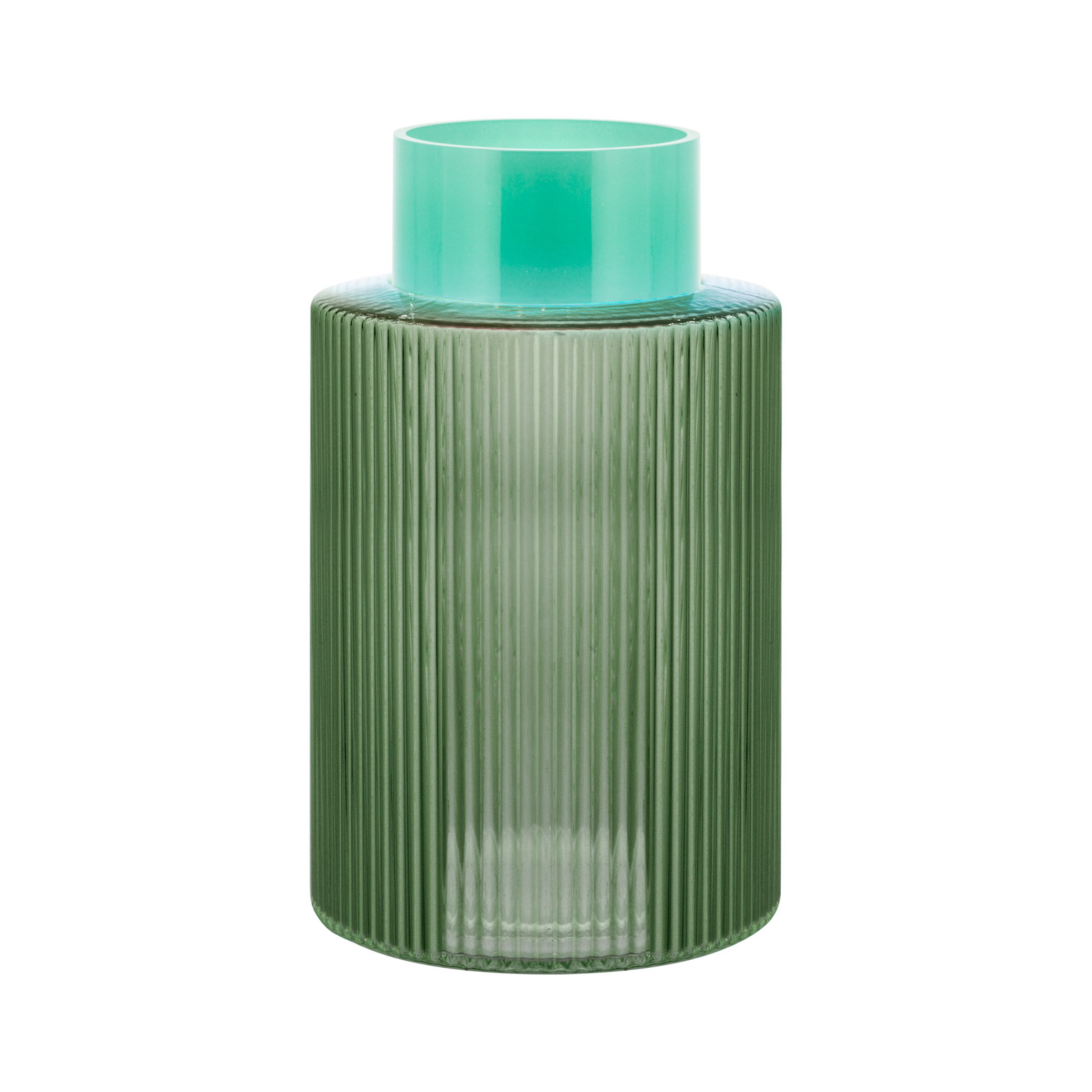 Vase en verre Groove L vert 