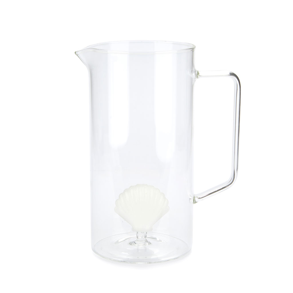 Glaskrug ATLANTIS SHELL 1.3 l weiss Borosilicate