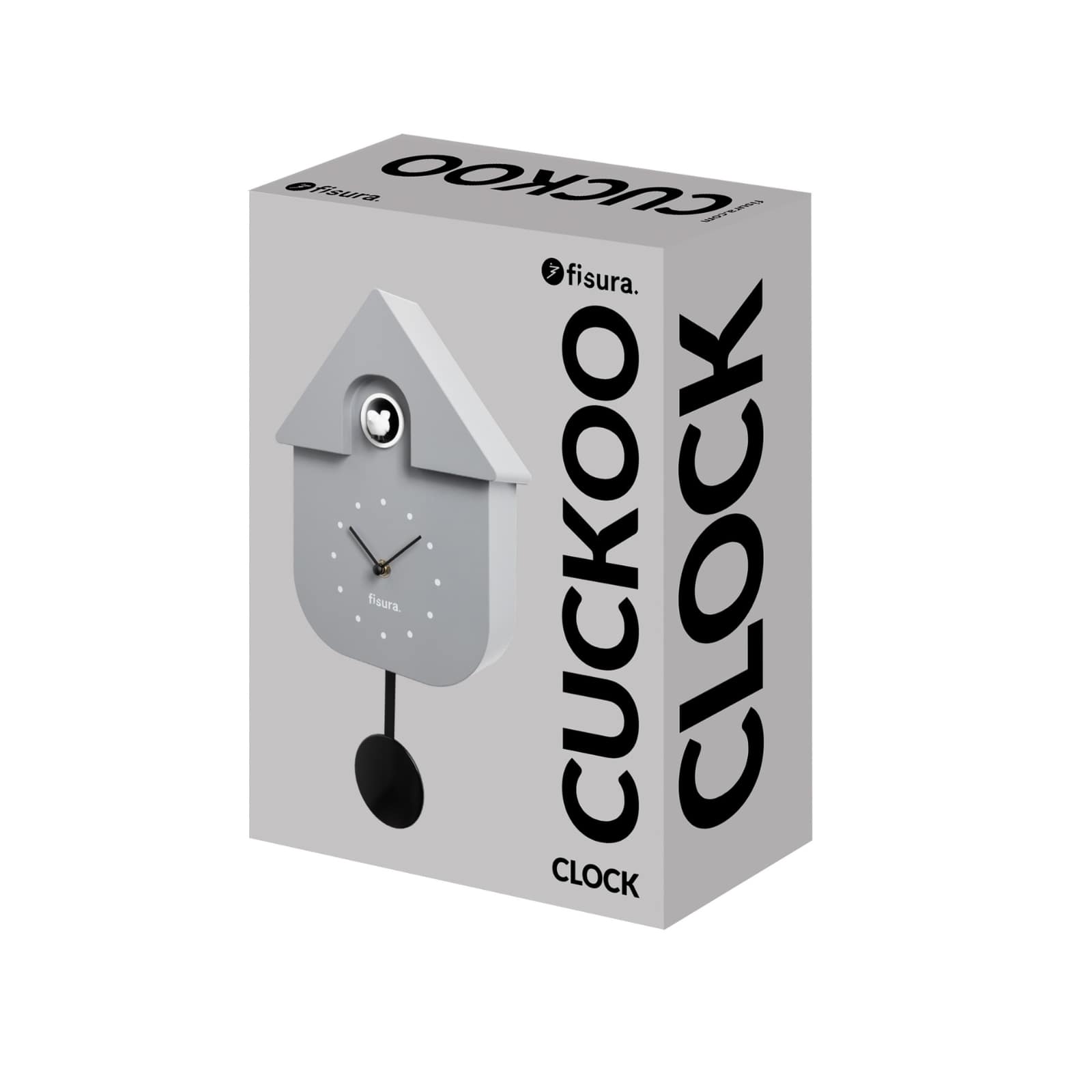 CUCKOO CLOCK grey & black 