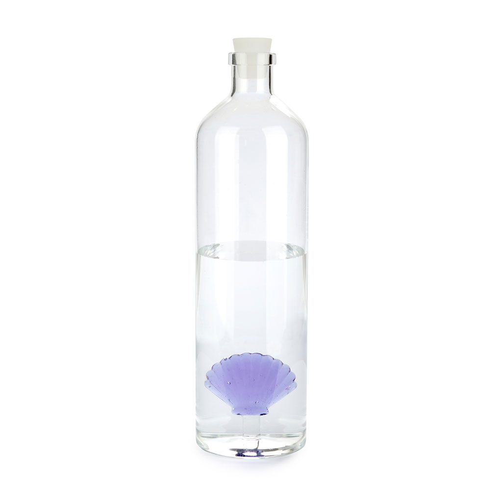 Bouteille en verre ATLANTIS SHELL 1.2 l, lila borosilicate