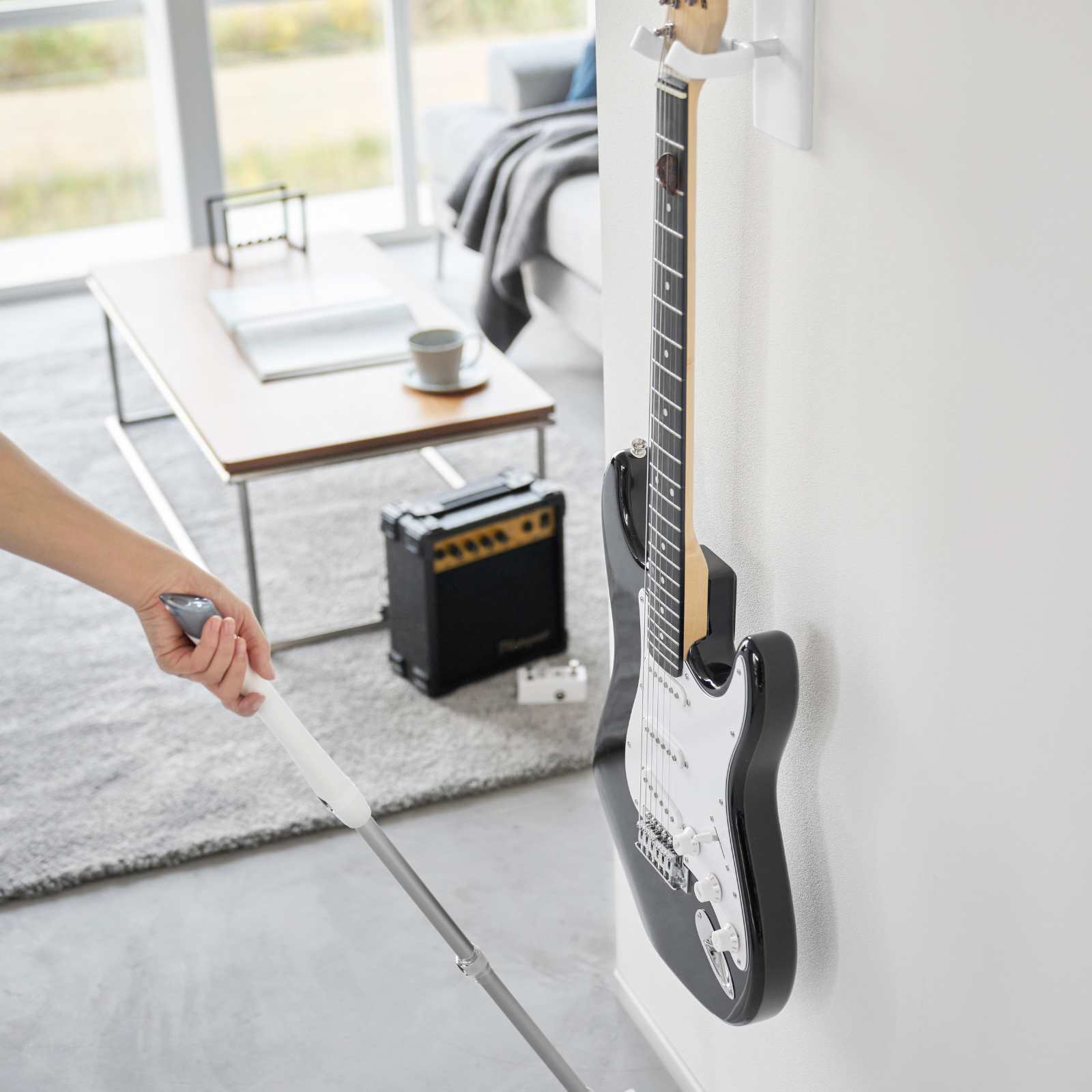 Wand-Gitarrenhalter TOWER weiss