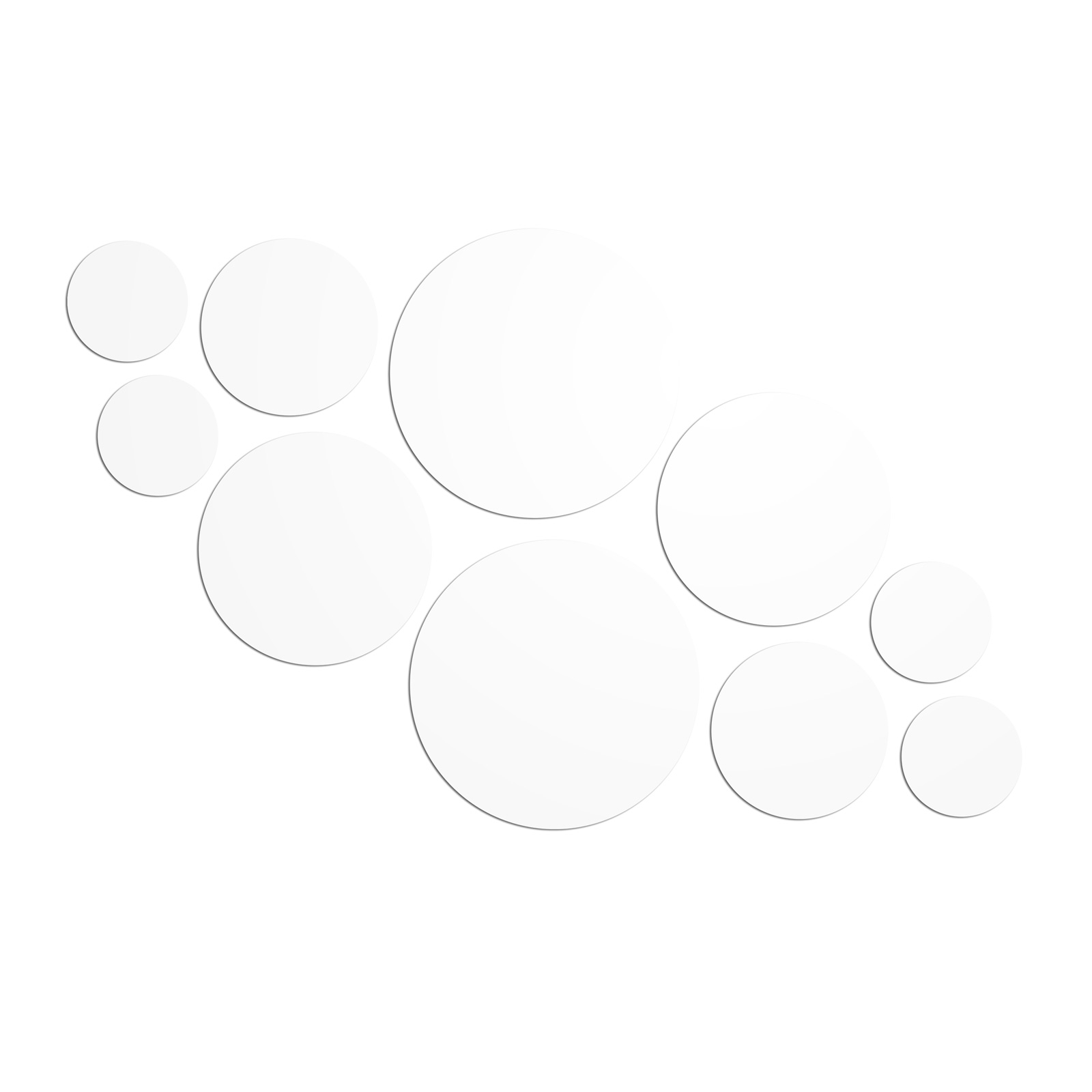 Selbstklebende Haftpunkte ELEMENT FLEX CIRCLE für Magnete, 10er Set, weiss