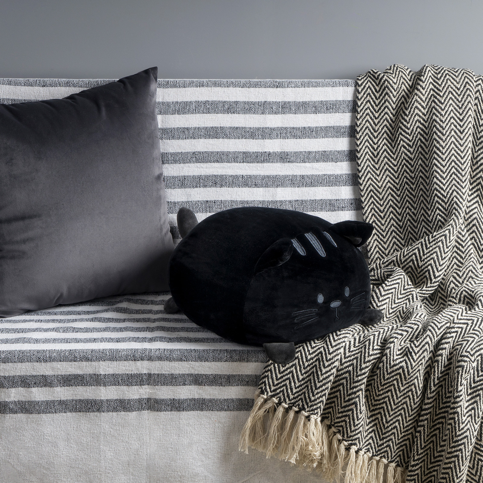 Coussin KITTY noir 