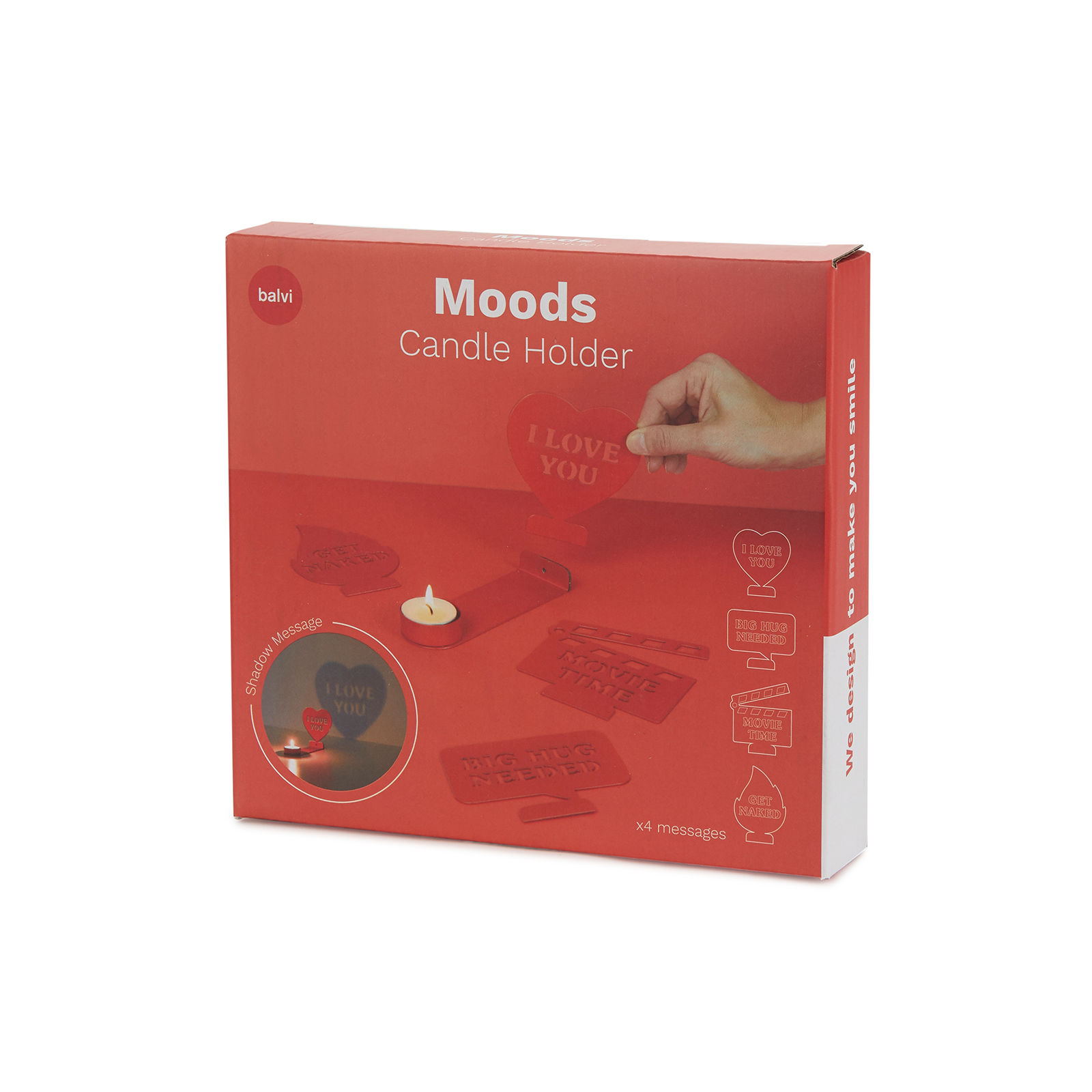 Kerzenhalter MOODS rot