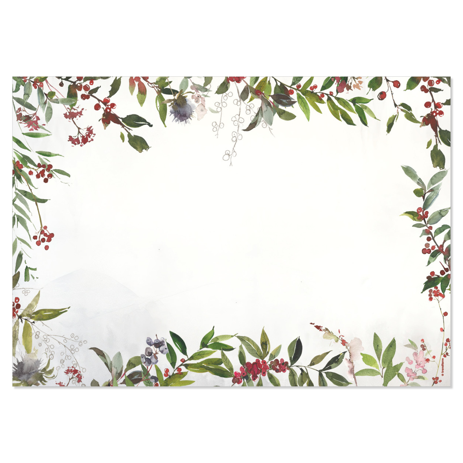 Papiertischset WINTER BERRIES 4 Sujets à 12 Blatt