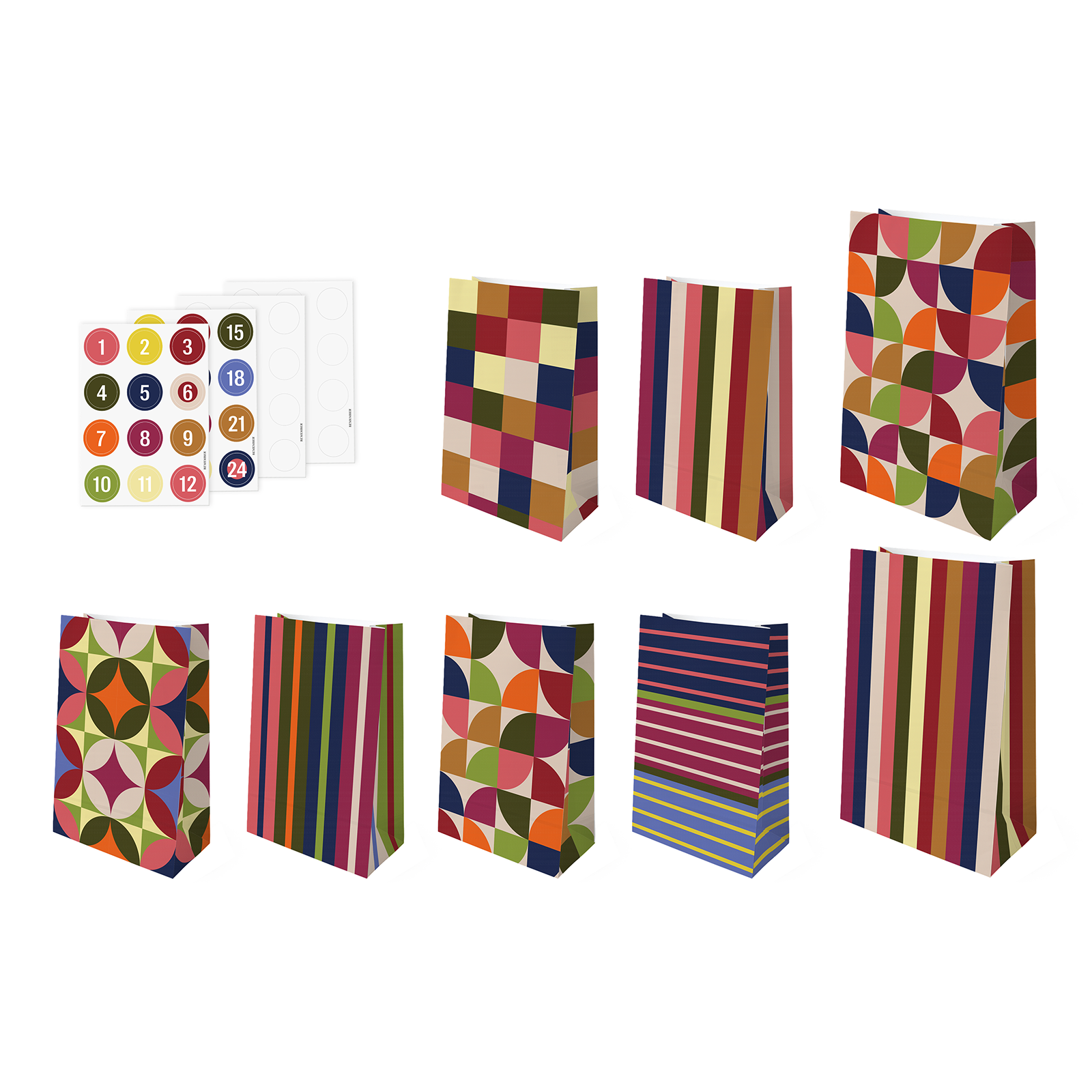 Adventskalender Tüten, 24er-Set