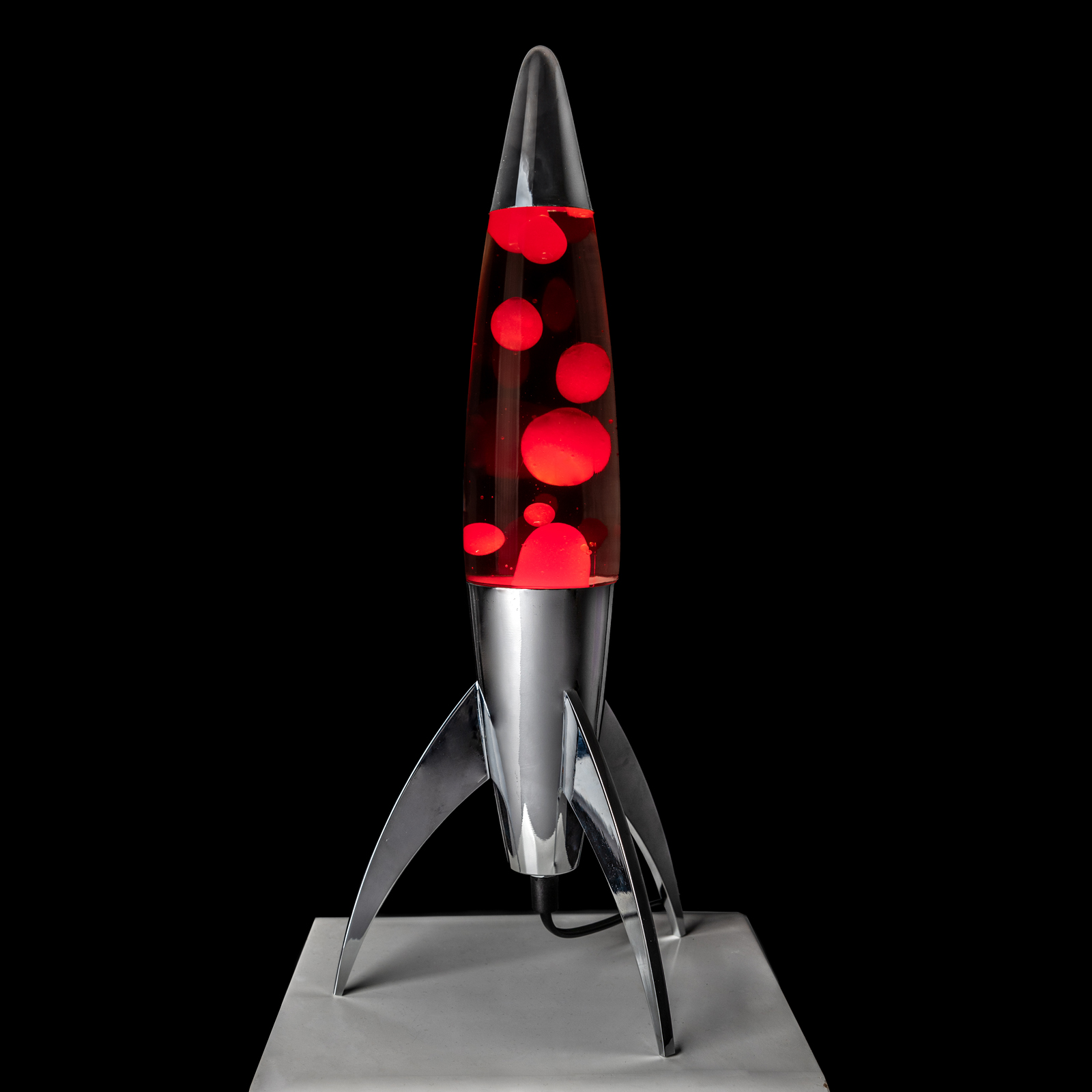 Lava Lamp ROCKET - red 