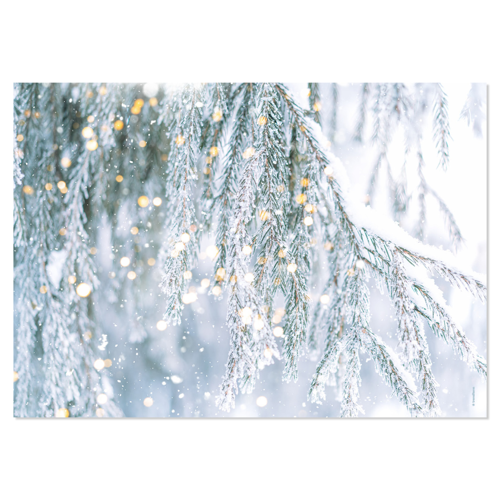 Papiertischset SNOWY PINES 4 Sujets à 12 Blatt
