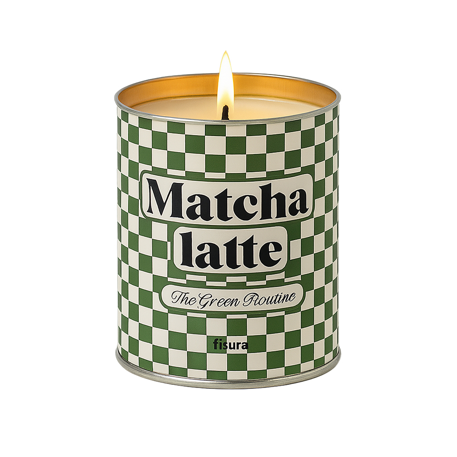 Metal candle MATCHA LATTE matcha scent