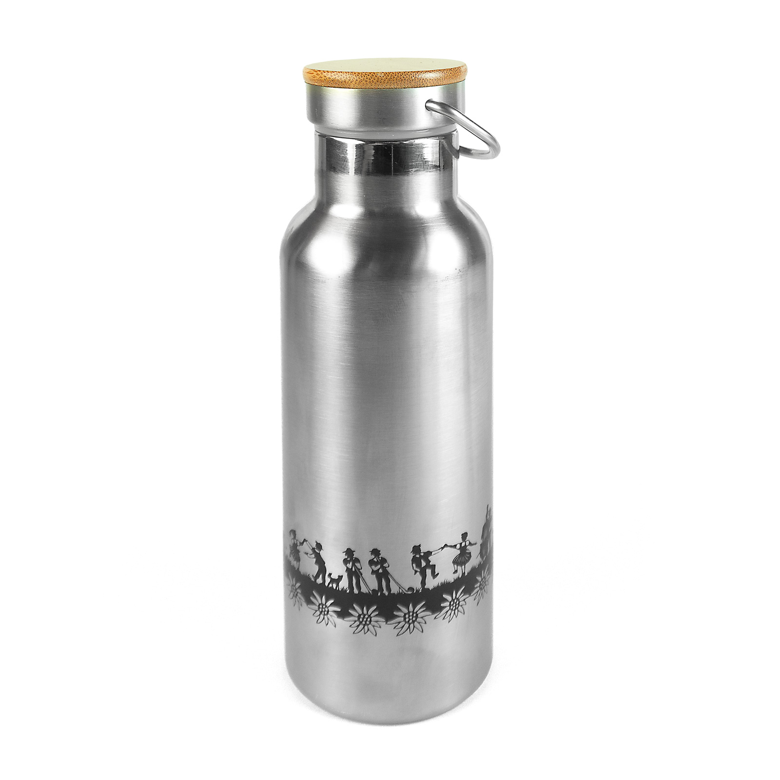 Trinkflasche SWISS DANCE silber 500 ml