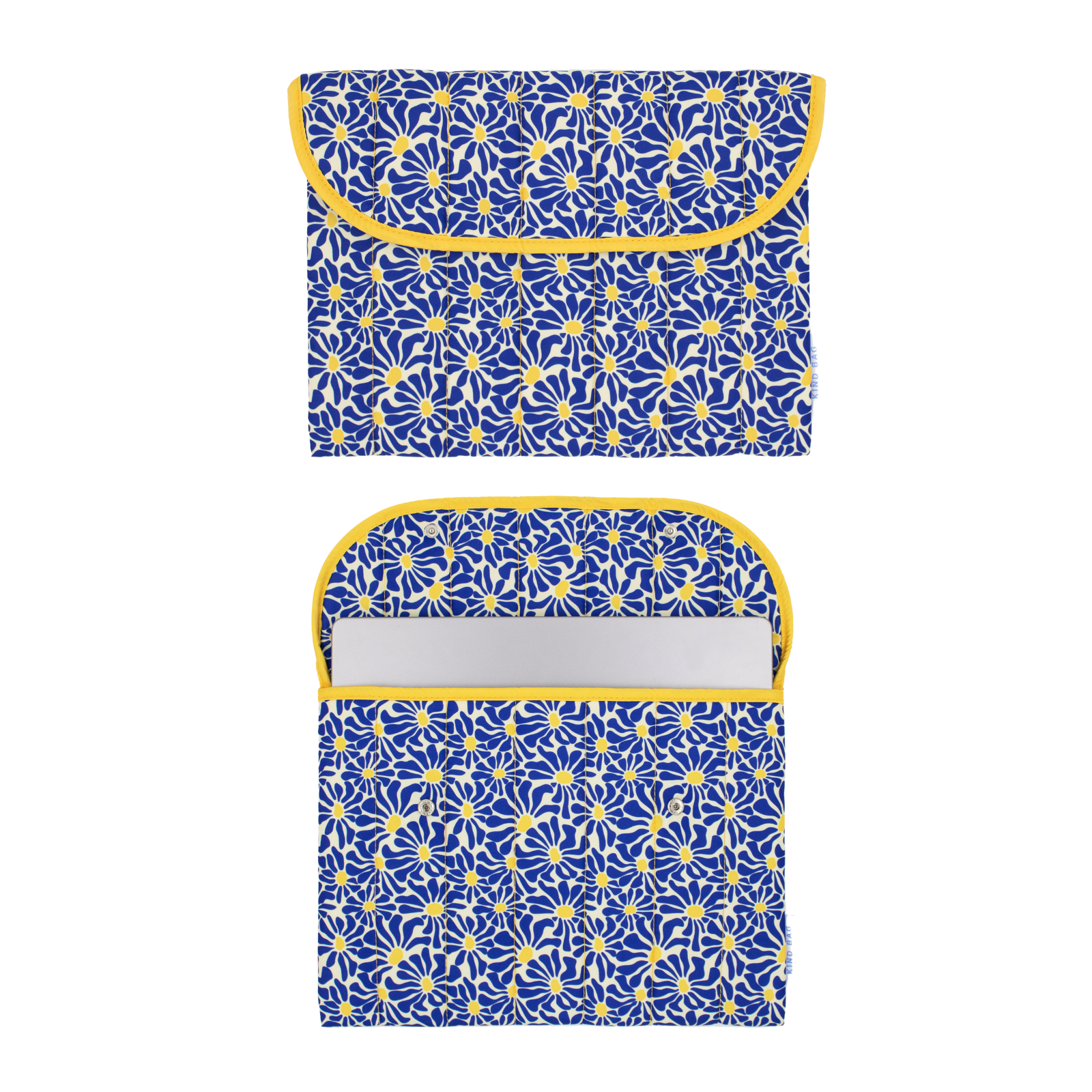 Laptop Sleeve 13'' Abstract Flowers Blue 