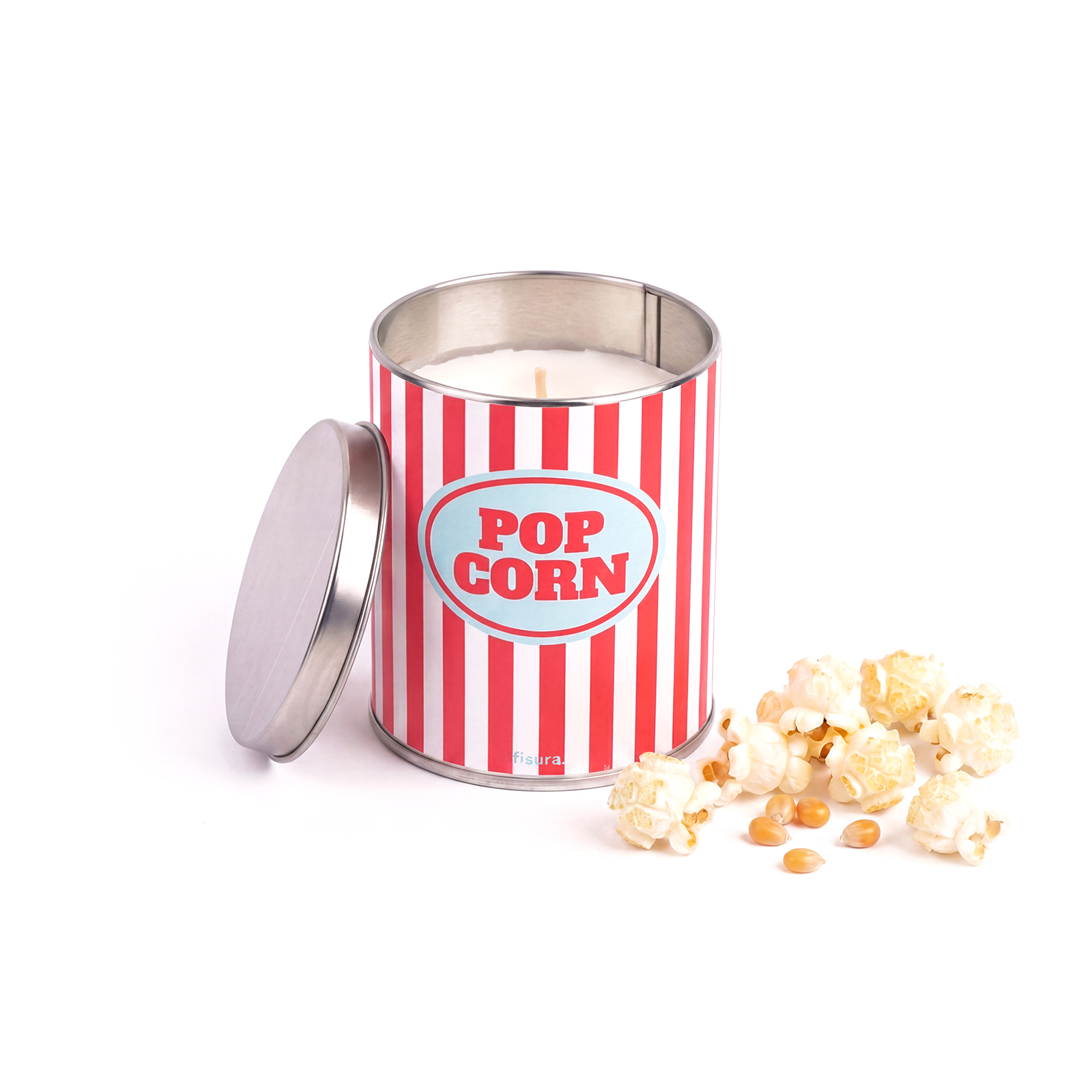Metal candle POPCORN Butter pop corn scent