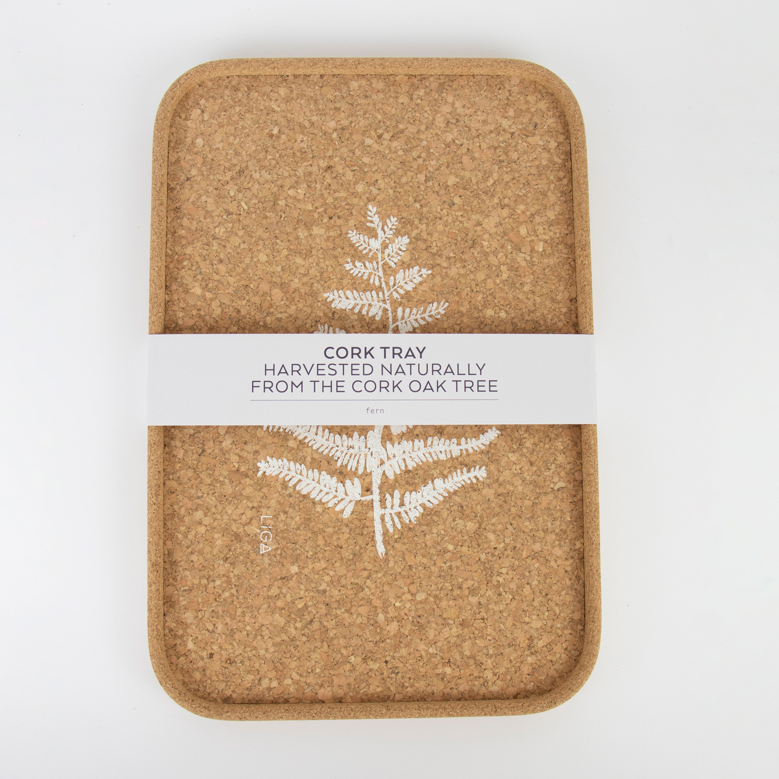 Tablett CORK FERN 30x20 cm