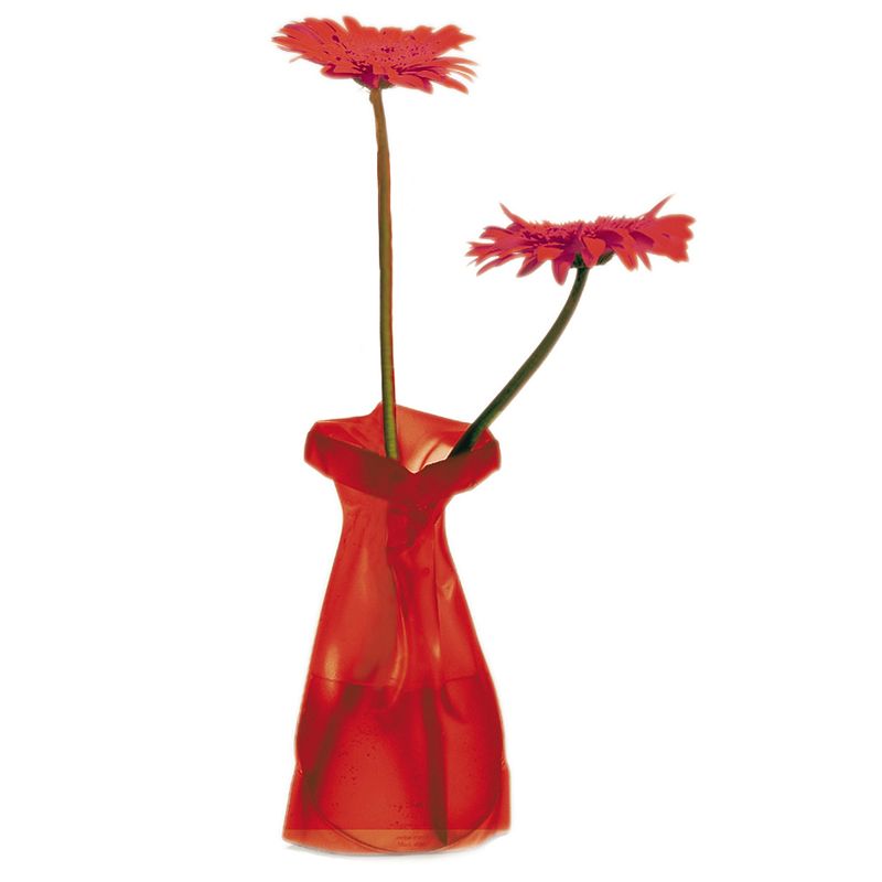 Folding Vase LE SACK frosty red 