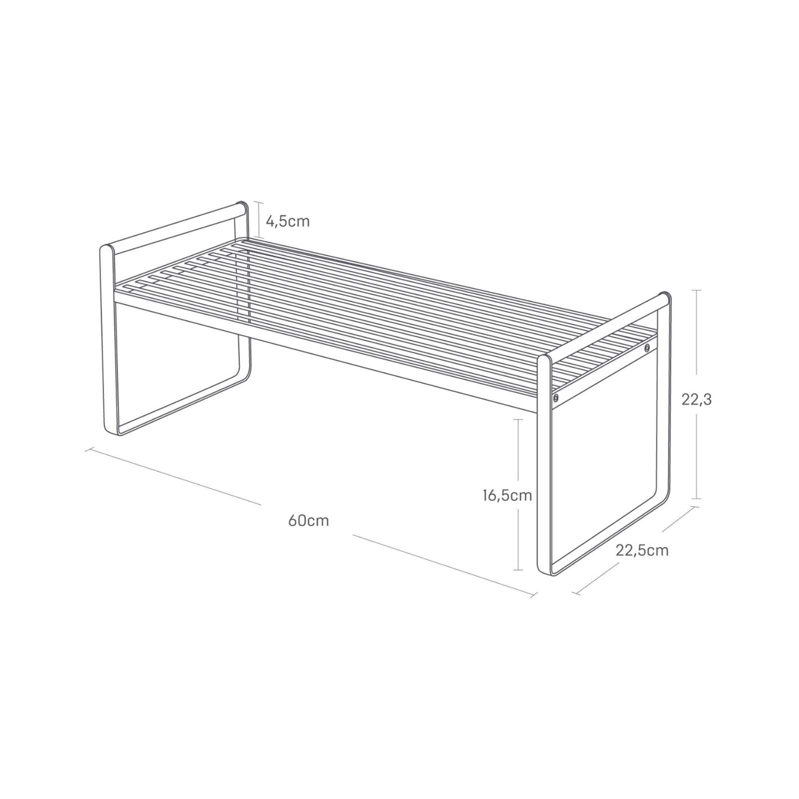 Étagère de rangement de cuisine TOSCA blanc 