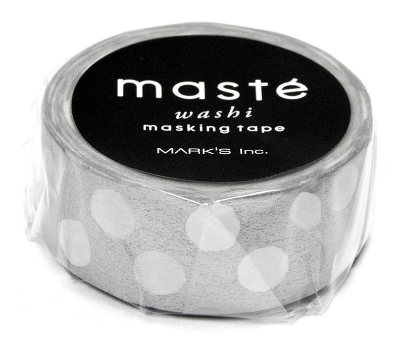 Masking tape MASTÉ BASIC silver/polka dots 