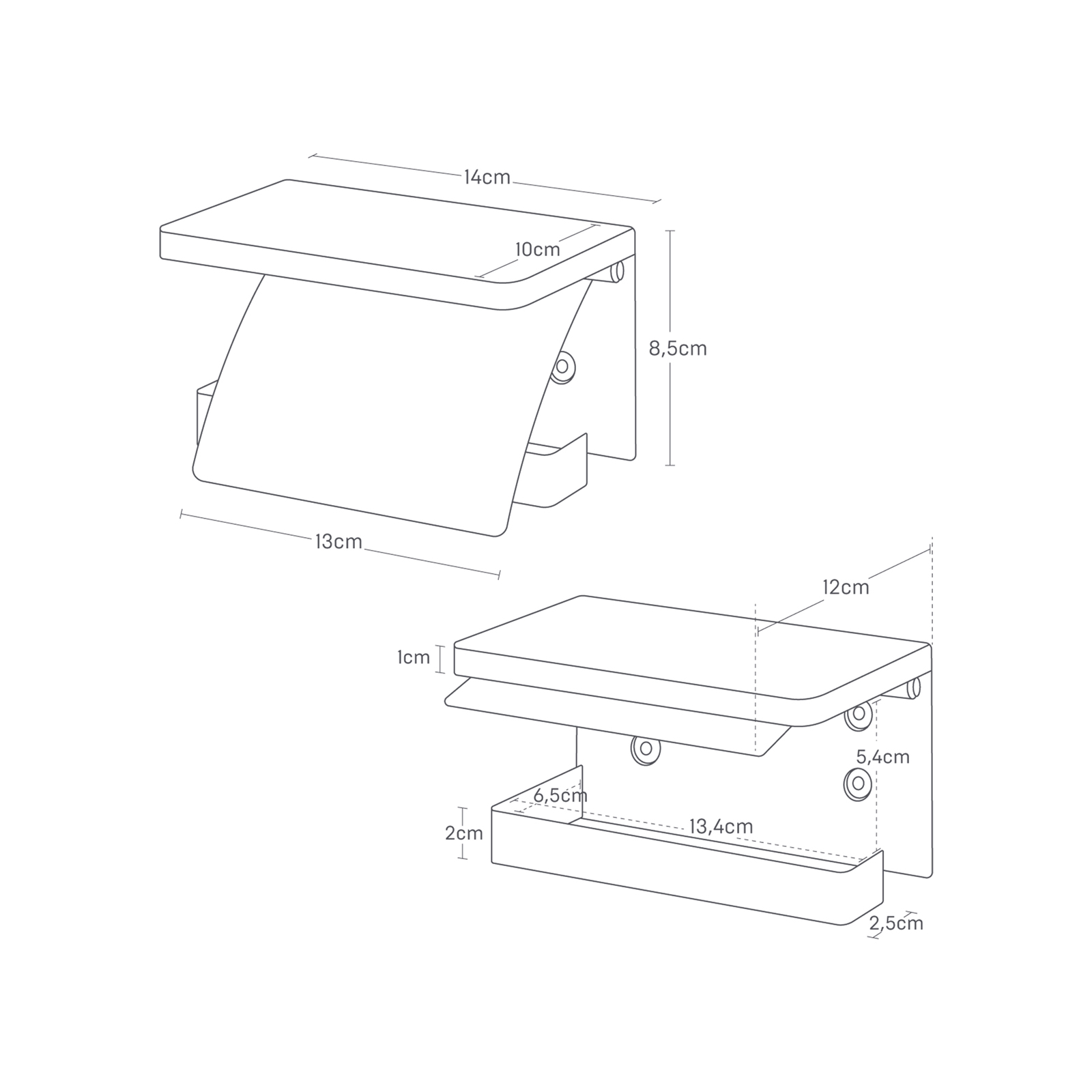 Wand-Toilettenpapierhalter TOWER weiss