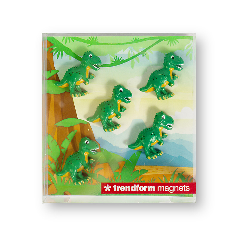 Magnets DINO set of 5 green 