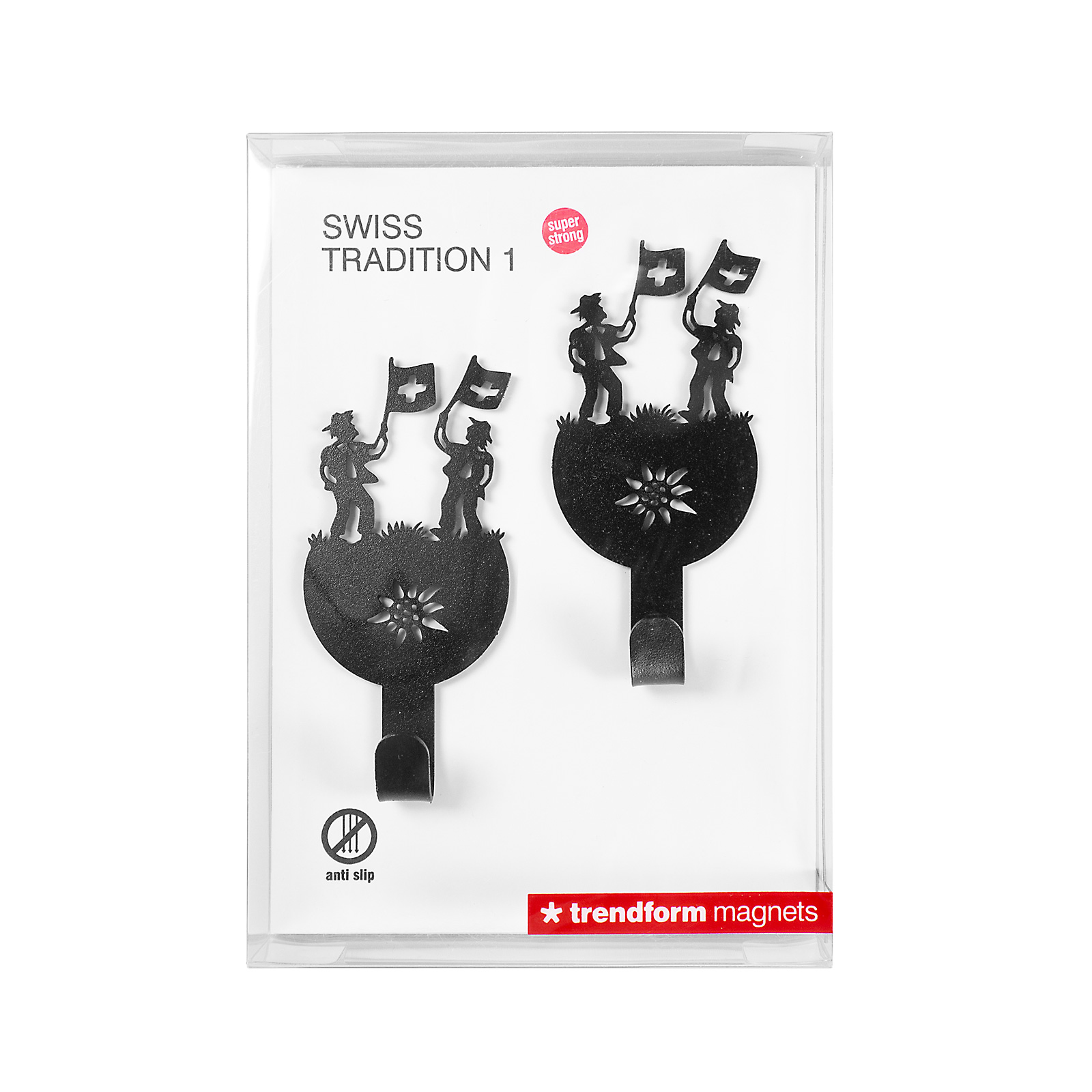 Magnethaken SWISS TRADITION 1 2er Set  anti-slip