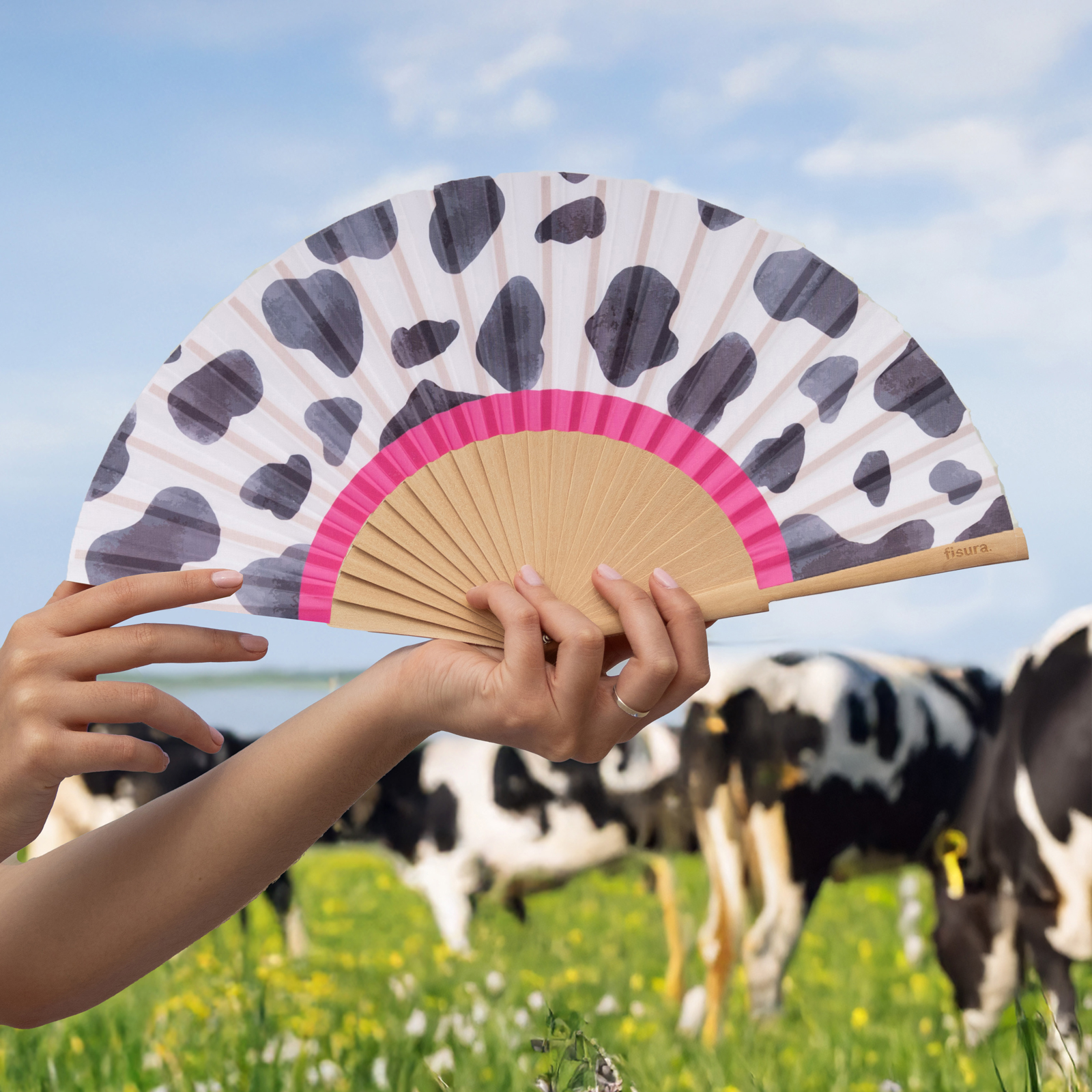 Handfächer COW