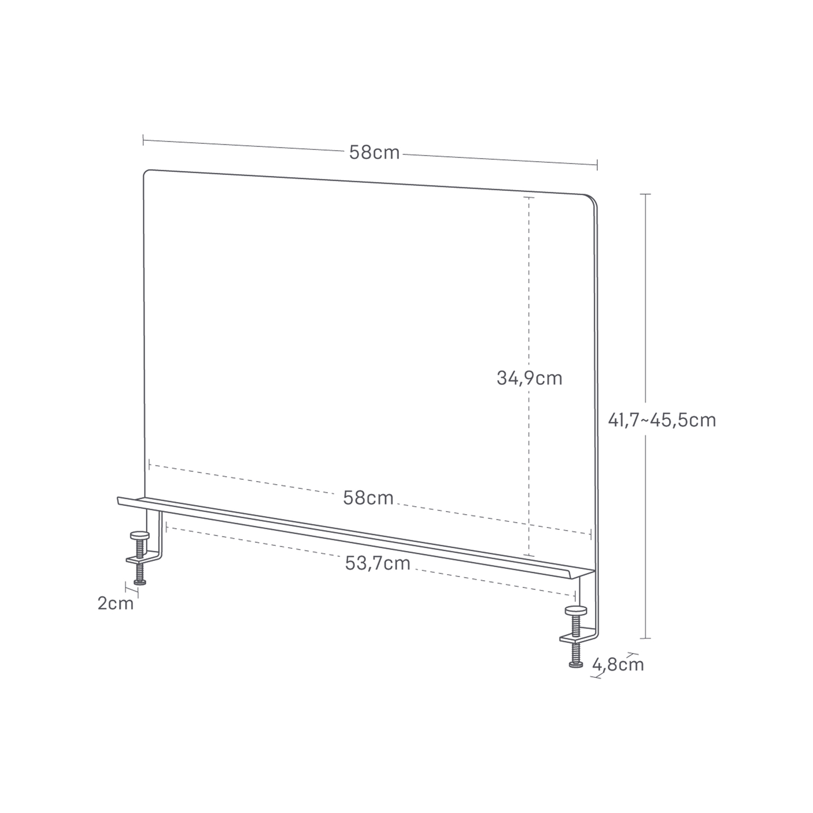Magnetwand für den Schreibtisch TOWER black