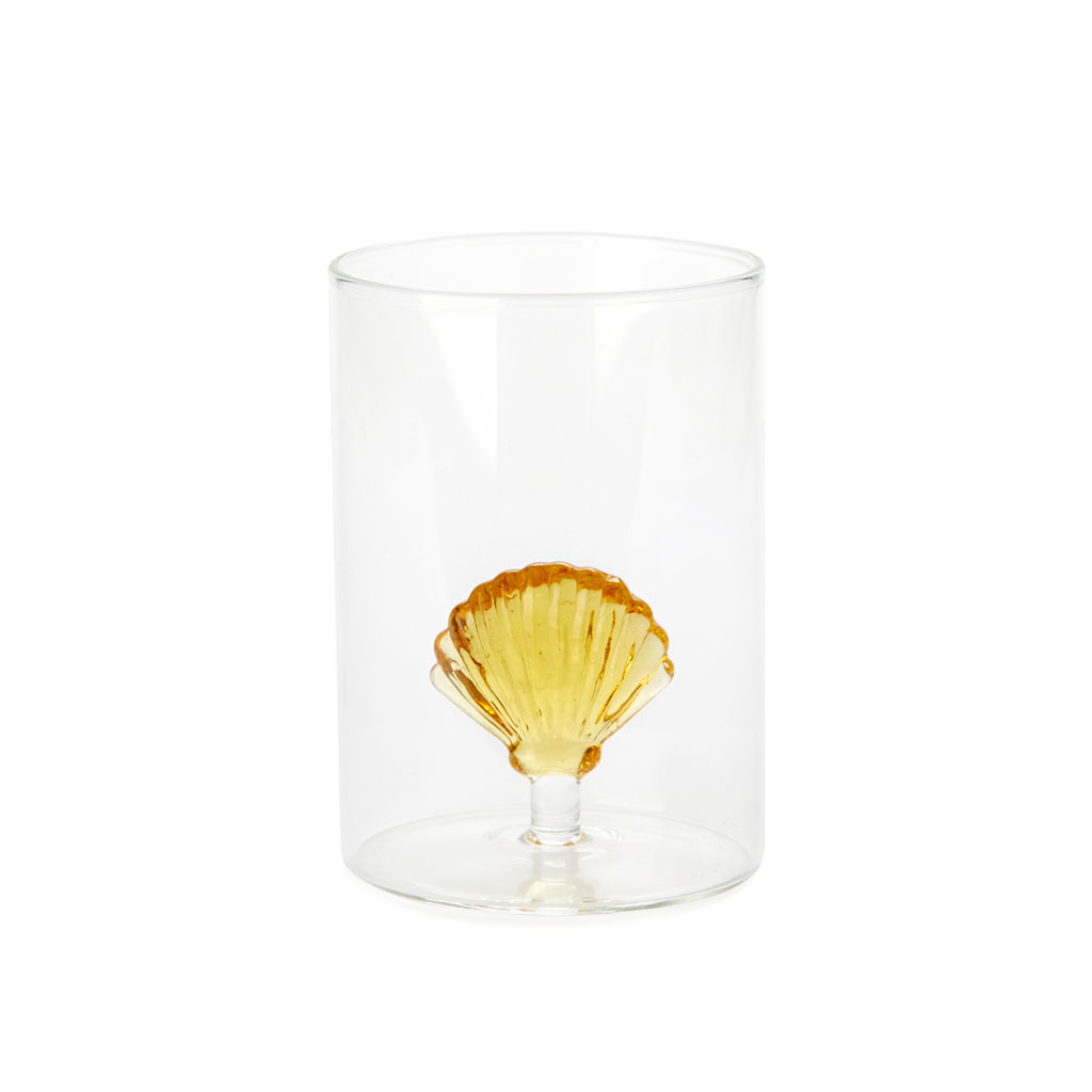 Trinkglas ATLANTIS SHELL gelb Borosilicate