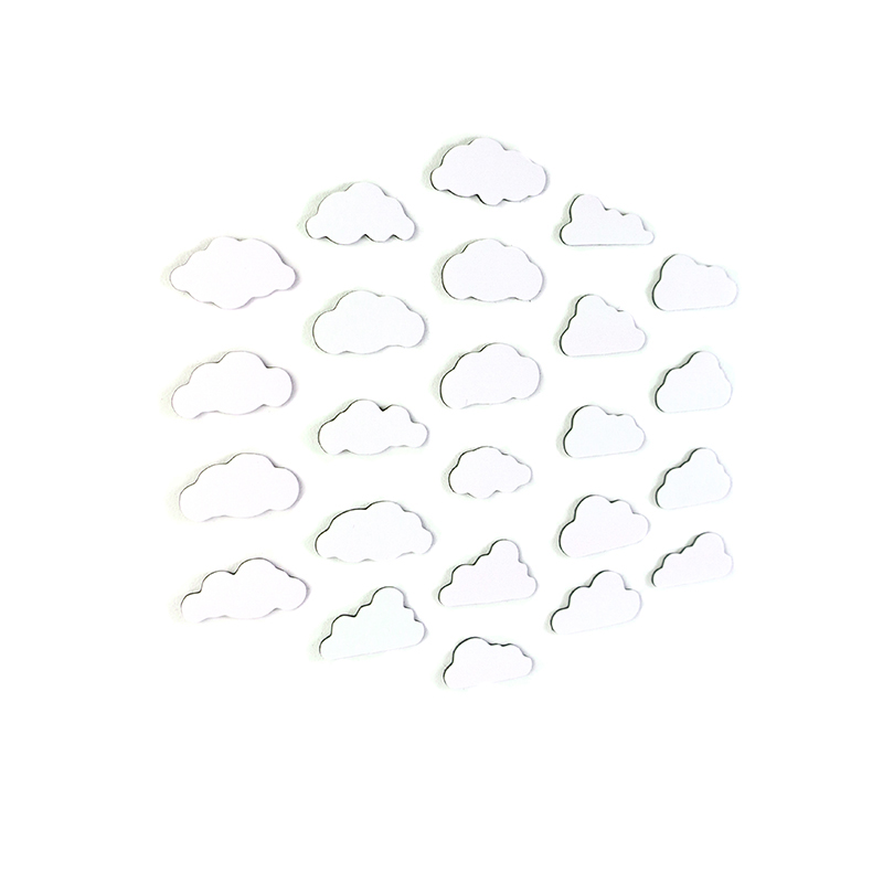 Selbstklebende Haftpunkte ELEMENT FLEX CLOUD  für Magnete, 24er Set, weiss