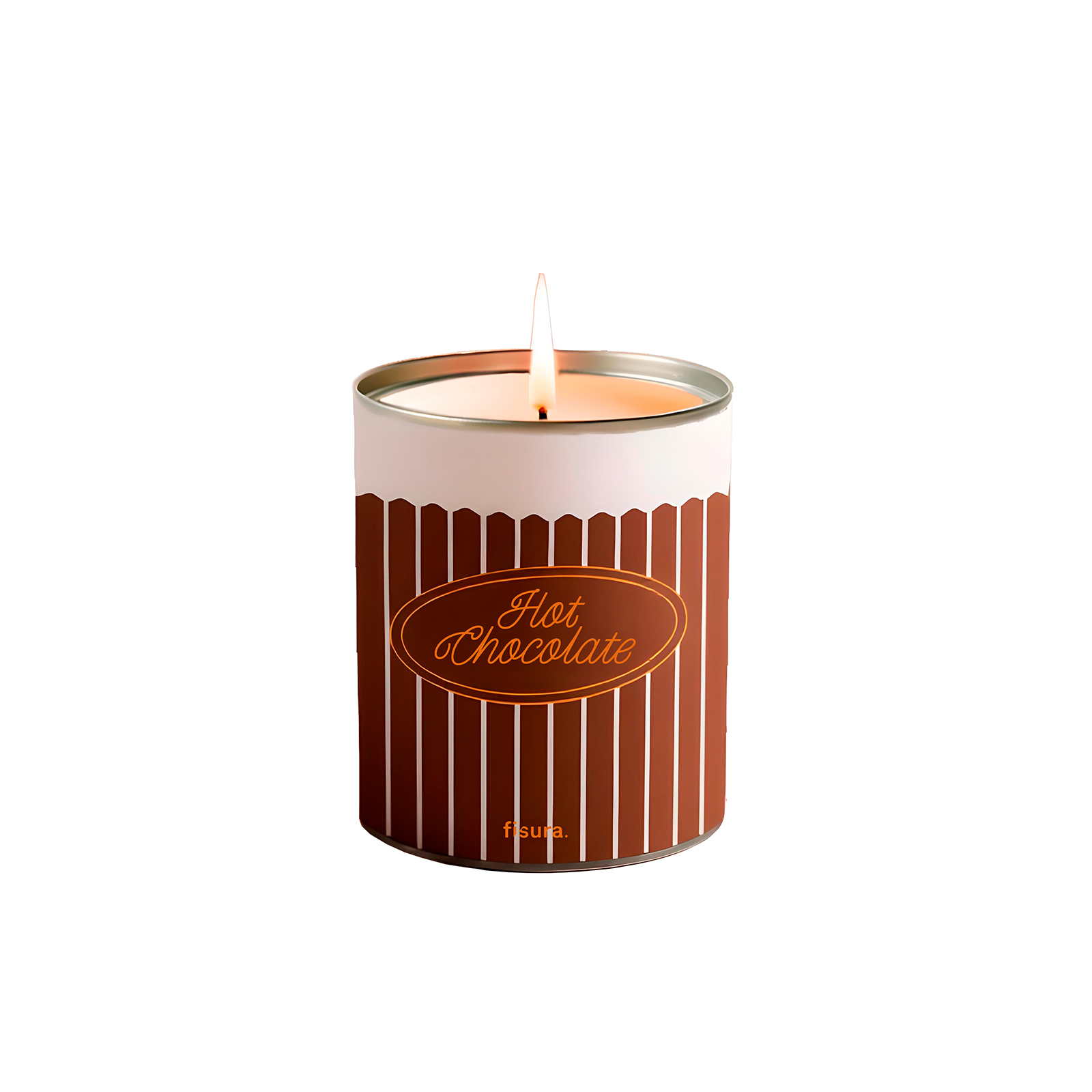Metal candle HOT CHOCOLATE chocolate scent