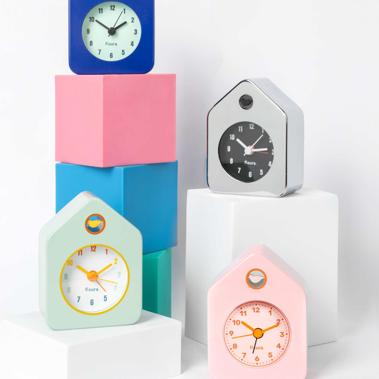 MINI HOUSE ALARM CLOCK blue 