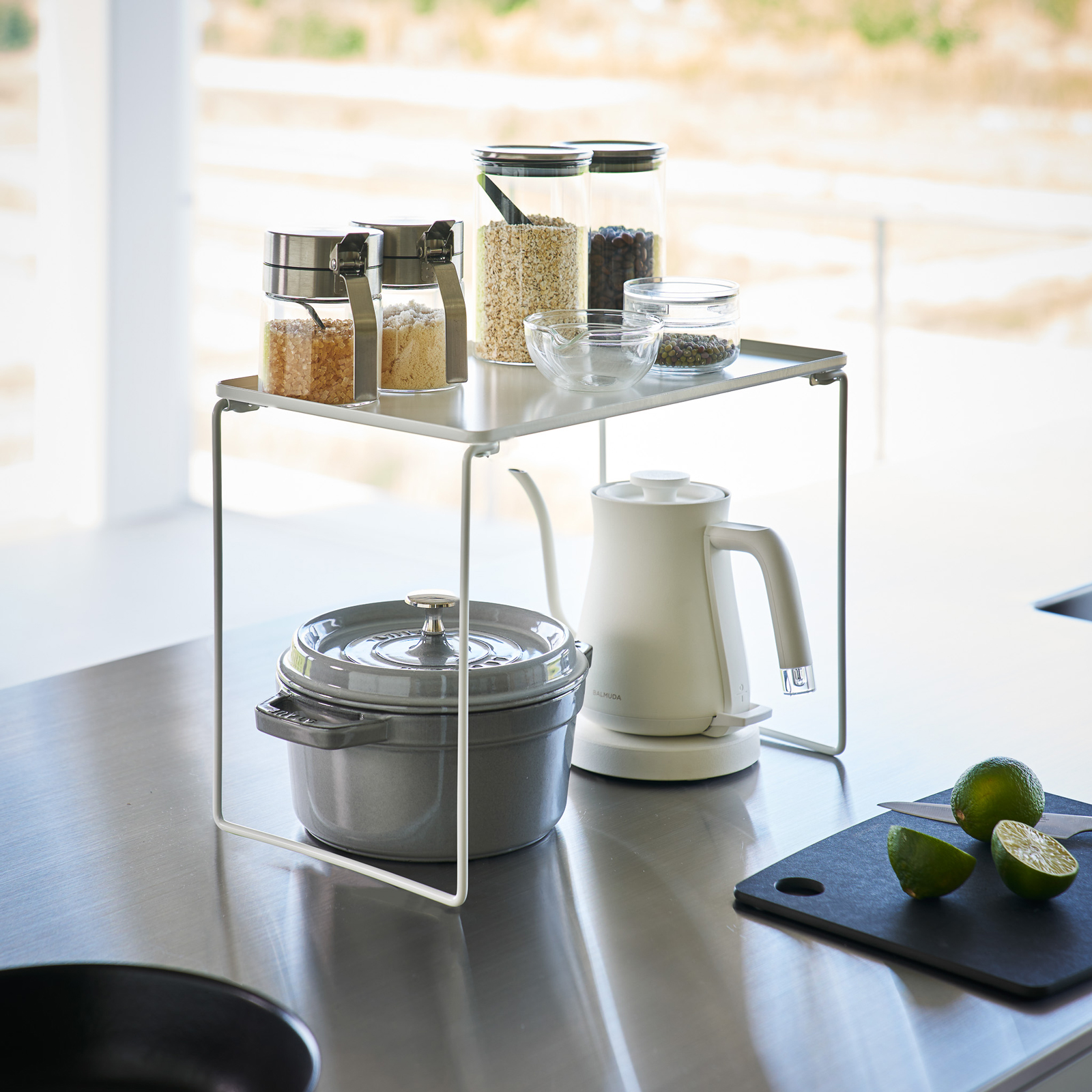 Stapelbares Klappregal L TOWER weiss
