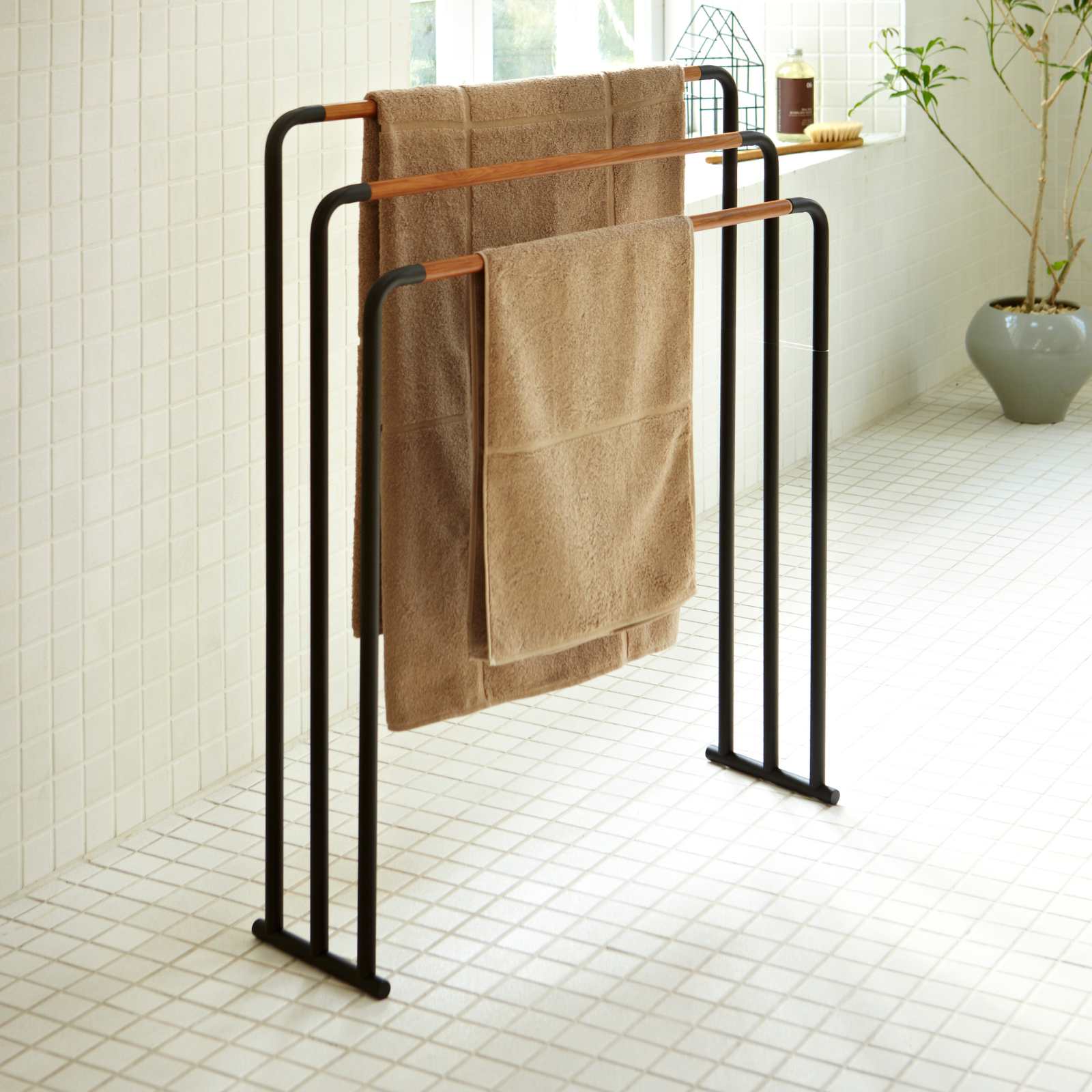 Porte-serviettes de bain PLAIN noir 